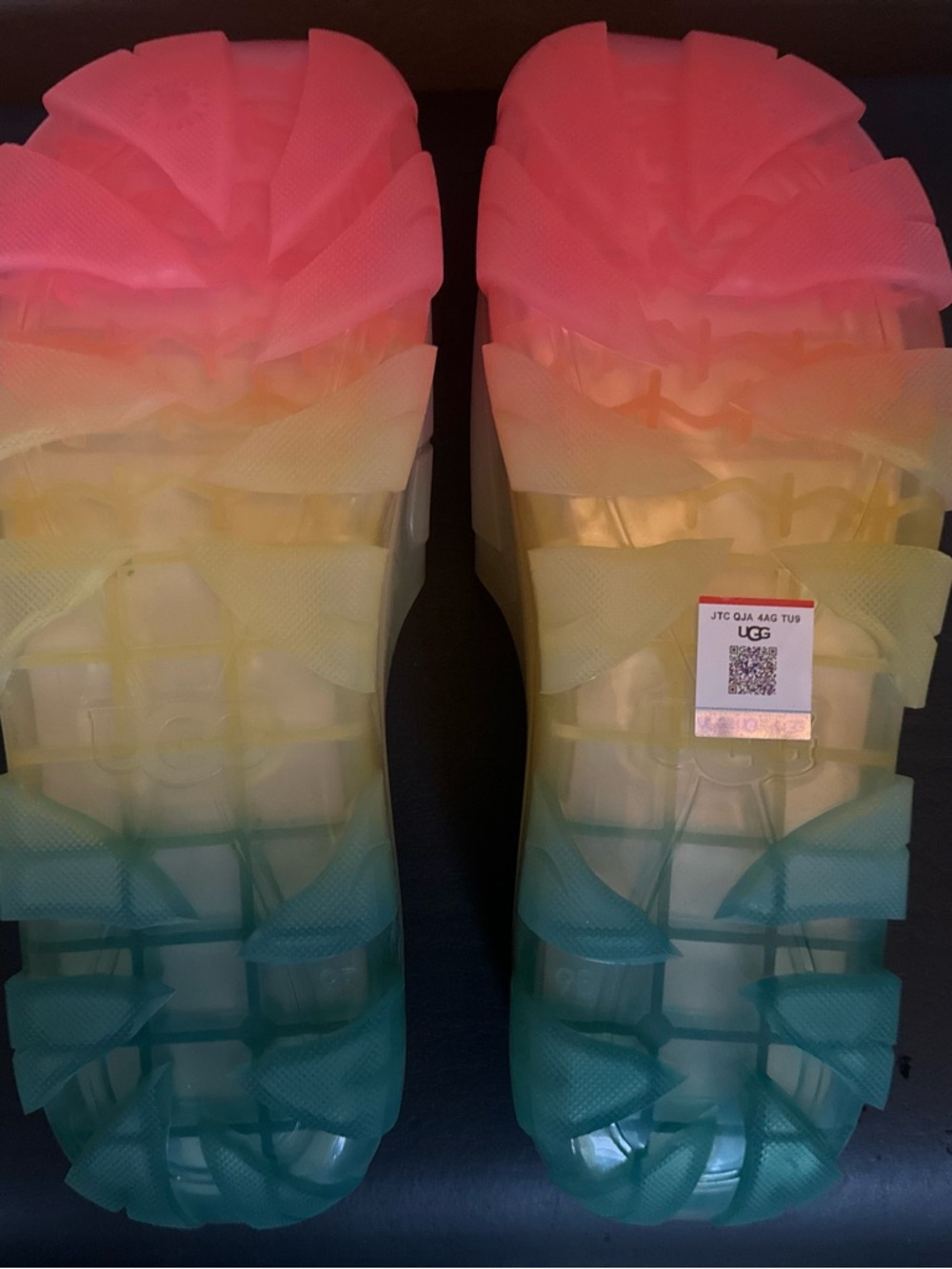 UGG Gradient Slide Sandals in Yellow, Orange, Pink - Picture 4 of 4